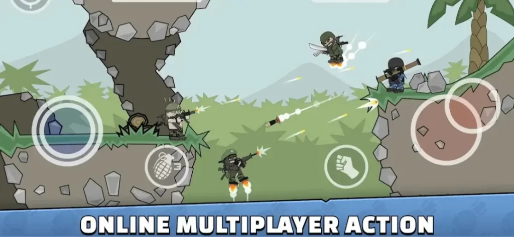 Multiplayer mode in mini militia mod apk