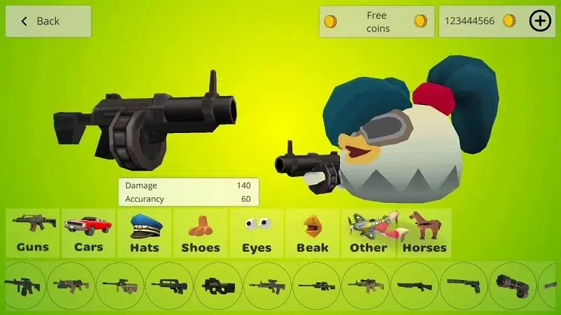 chicken gun mod apk different weapons