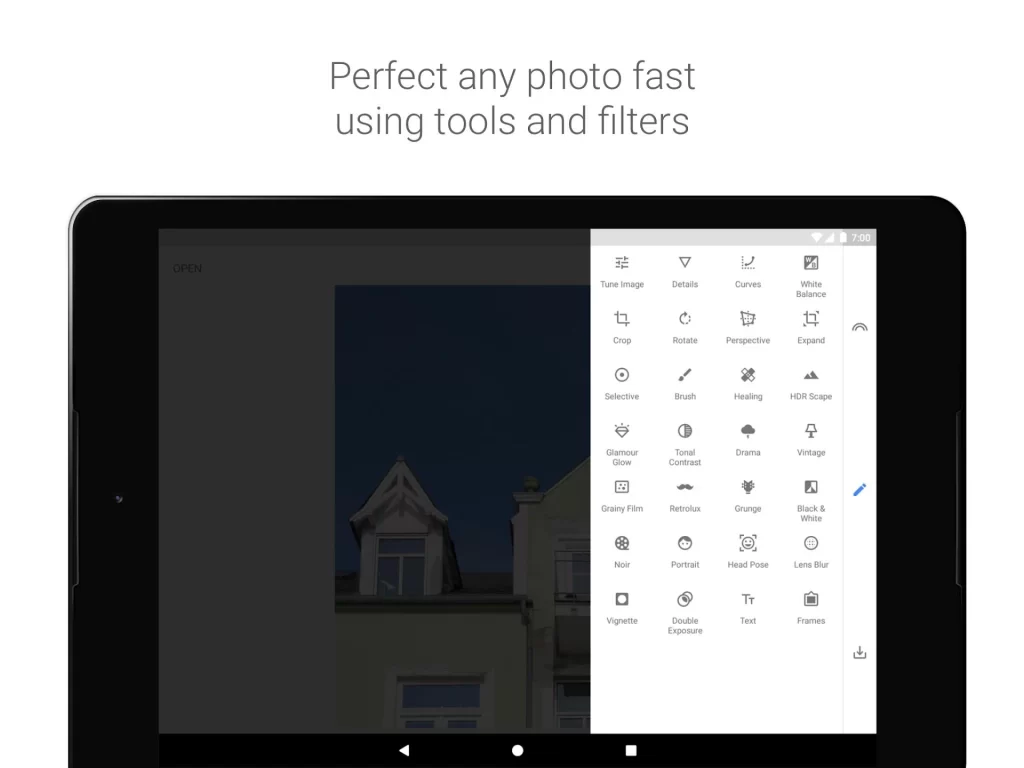 snapseed mod apk tool and filters